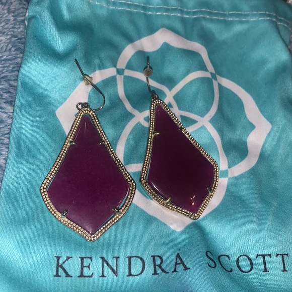 Kendra Scott Alexandra purple jade earrings - Picture 5 of 6